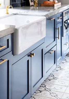 AX-Xterra Blue Shaker / AX-Tall Cabinets